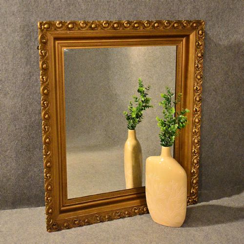 Antique Wall Mirror Overmantle Gilt Wood Ornate Frame English Victorian C1900