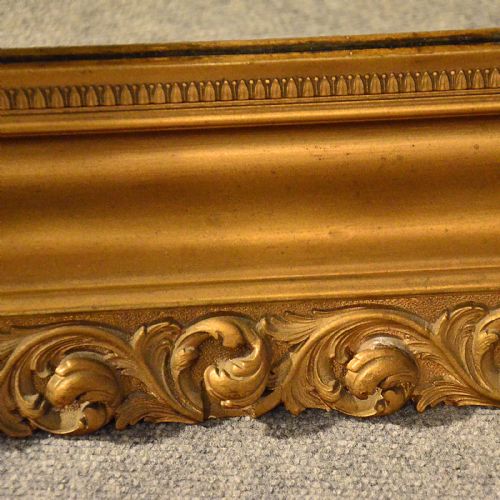 fig 2. Antique Wall Mirror Overmantle Gilt Wood Ornate Frame English Victorian c1900