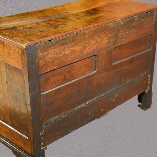 fig 1. Antique Mule Chest English Oak Coffer Georgian Storage Trunk c1750