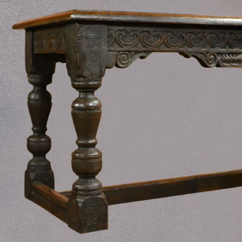 fig 2. Antique Refectory Table Country Kitchen Dining Side Serving English Oak c1700