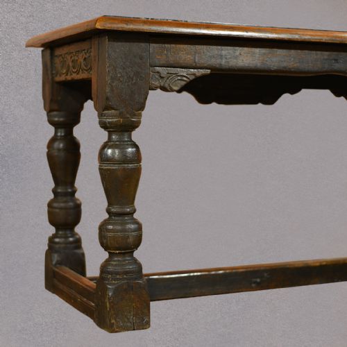 fig 3. Antique Refectory Table Country Kitchen Dining Side Serving English Oak c1700