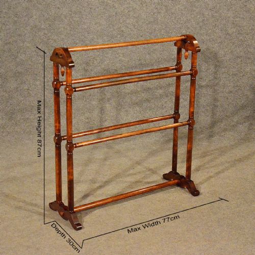 fig 1. Antique Towel Rack Rail Clothes Horse Stand Dryer Drier Quality Victorian c1900