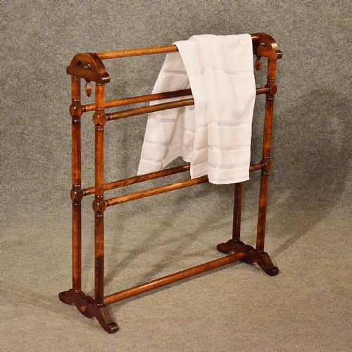 fig 2. Antique Towel Rack Rail Clothes Horse Stand Dryer Drier Quality Victorian c1900