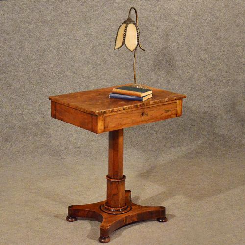 Antique Side Lamp Ladies Work Table Rosewood Quality English Regency C1820