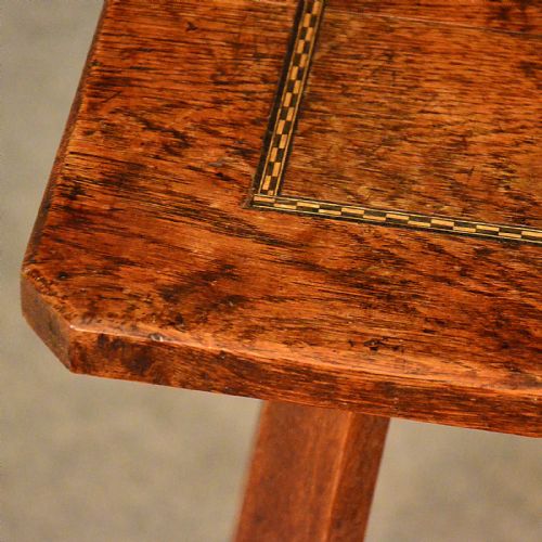 fig 3. Antique Tall Side Table Lamp Stand Liberty Quality Oak Arts & Crafts c1900