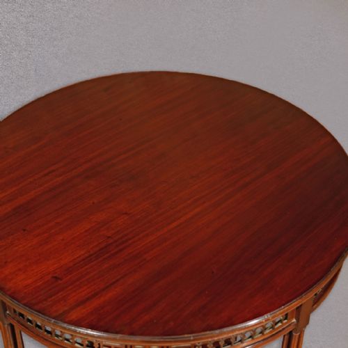 fig 1. Antique Centre Table, Edwardian Mahogany English Side Hall Display c1910