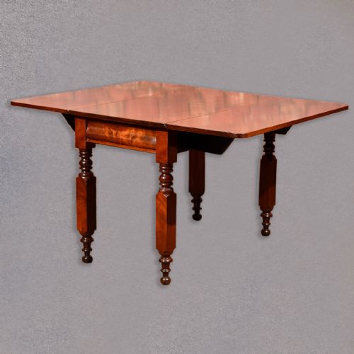 fig 3. Antique Drop Leaf Dining Table, 8 Seater Victorian, English, Kitchen Mahogany c1870