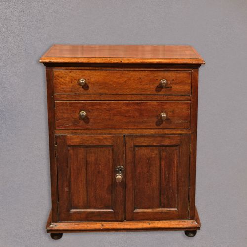 fig 1. Antique Linen Press Cupboard, English Oak Cabinet, Late Georgian Kitchen c.1800
