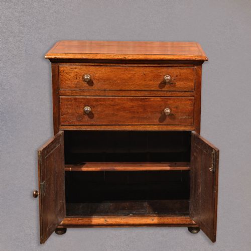 fig 3. Antique Linen Press Cupboard, English Oak Cabinet, Late Georgian Kitchen c.1800