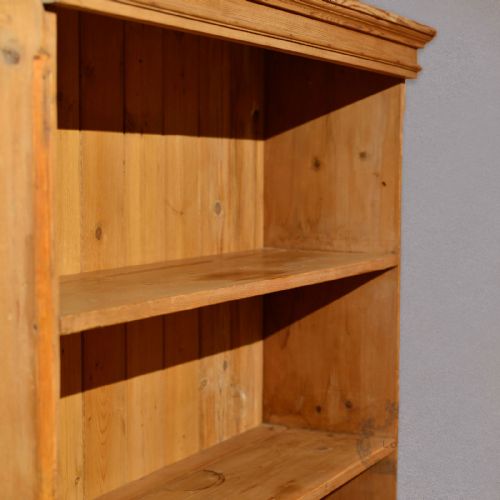 fig 2. Antique Pine Bookcase, Victorian Dresser Top, English, Country Book Case c1900
