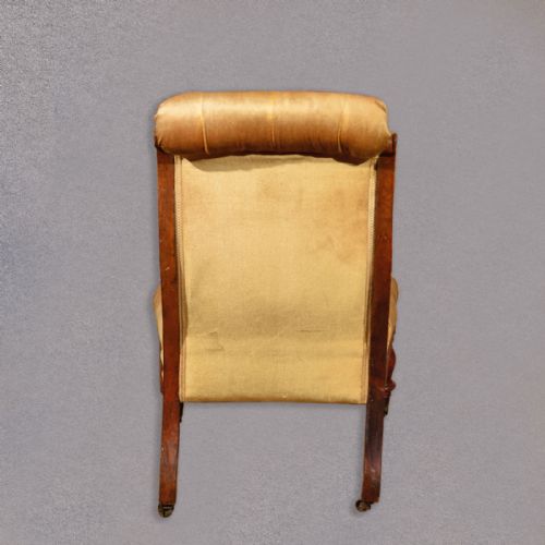 fig 3. Antique Side Chair, Upholstered Seat, Victorian Walnut, English, c1880