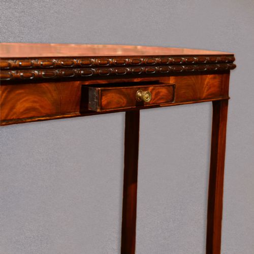 fig 2. Antique Side Table, Georgian Mahogany Fold Over Card Table, Hall, English c1800