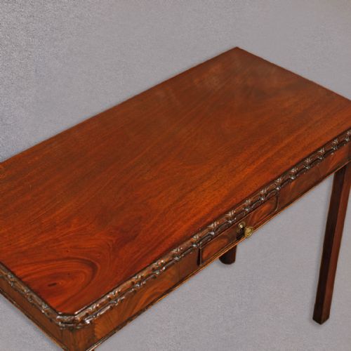 fig 3. Antique Side Table, Georgian Mahogany Fold Over Card Table, Hall, English c1800