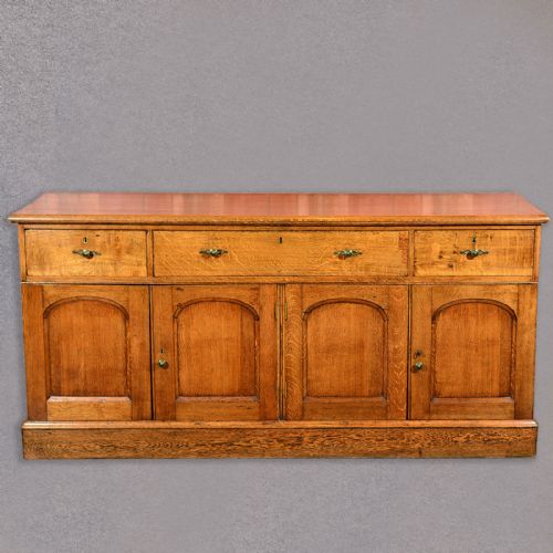 fig 1. Antique Sideboard, Victorian, English Oak, Dresser Base, Country Kitchen, c1900