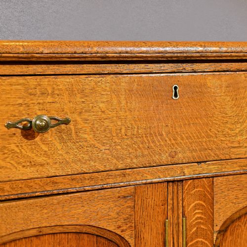 fig 3. Antique Sideboard, Victorian, English Oak, Dresser Base, Country Kitchen, c1900