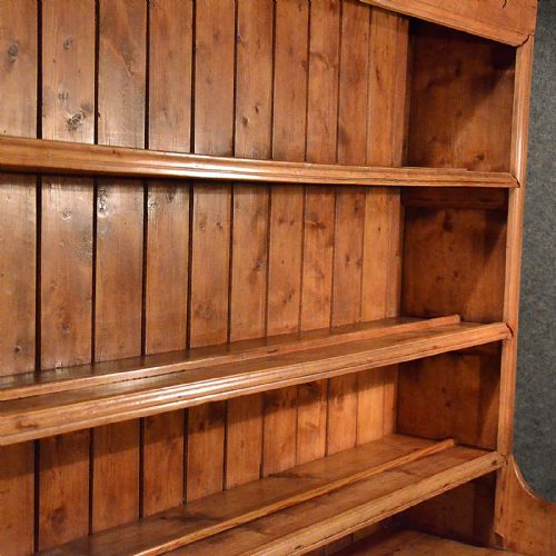 fig 3. Antique Victorian Pine Dresser Cabinet Welsh Country Kitchen Display Rack c1900
