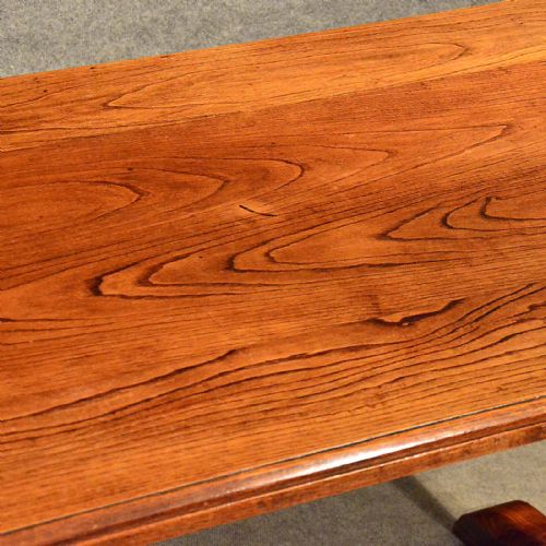 fig 2. Antique Elm Kitchen Dining Refectory Table Quality 8 Seater Edwardian c1910