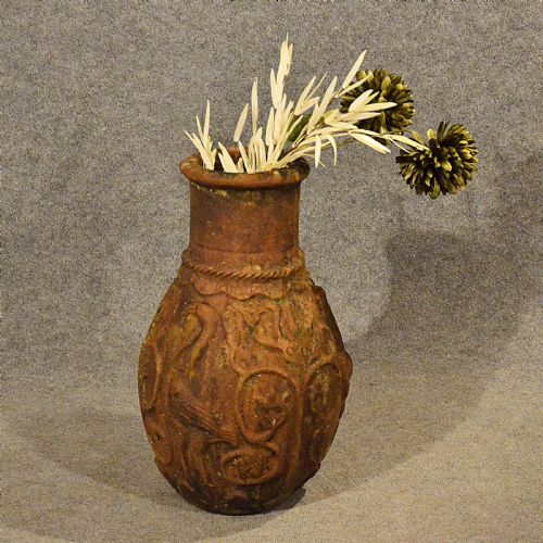 Antique Vintage Terracotta Baluster Vase Flower Urn Victorian Garden Pot C1880