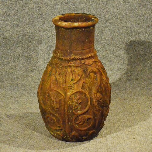 fig 2. Antique Vintage Terracotta Baluster Vase Flower Urn Victorian Garden Pot c1880