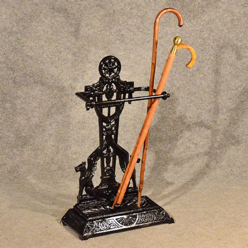 Antique Stick Umbrella Hall Stand Quality Cast Iron English Victorian C1880
