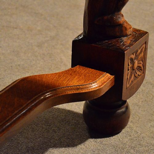 fig 4. Antique Extending Kitchen Dining Table Quality Oak Draw Leaf 4 - 10 Seater c1930