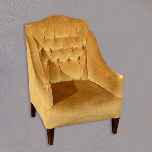 fig 1. Antique Button Back Easy Chair, Edwardian Armchair, Lounge Side Club Seat c.1910