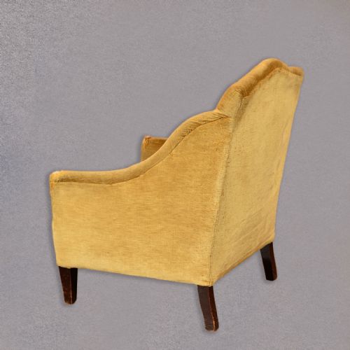 fig 2. Antique Button Back Easy Chair, Edwardian Armchair, Lounge Side Club Seat c.1910