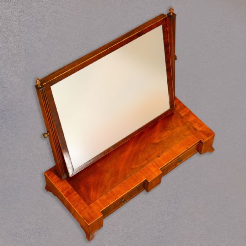 fig 1. Antique Dressing Table Mirror, Georgian Breakfront Toilet Vanity, English c.1800