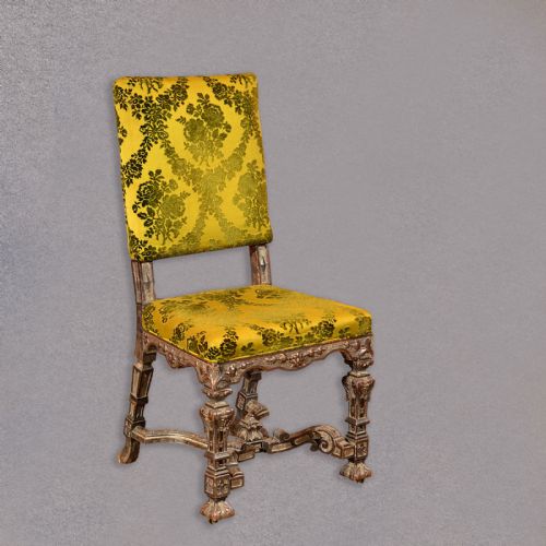 Antique French Side Chair, Continental Hall Seat, Gothic Overtones, C.1900
