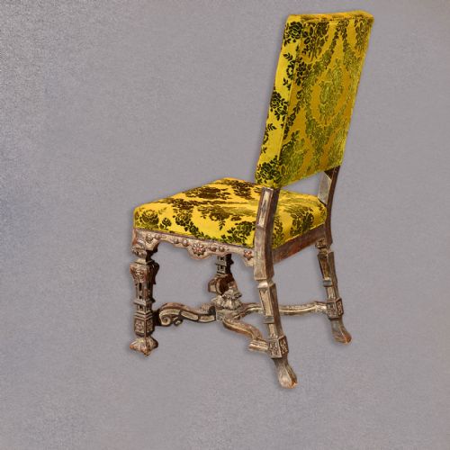 fig 2. Antique French Side Chair, Continental Hall Seat, Gothic Overtones, c.1900