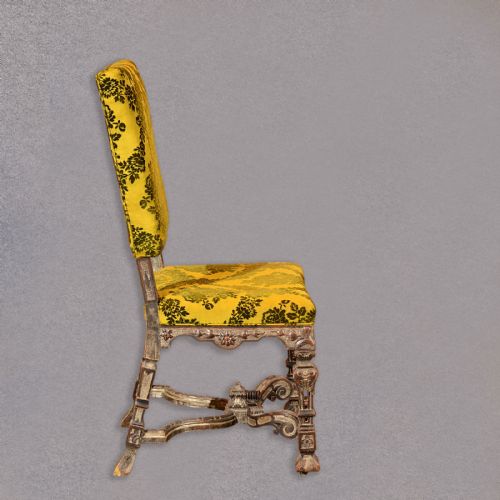 fig 3. Antique French Side Chair, Continental Hall Seat, Gothic Overtones, c.1900