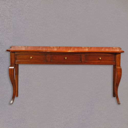 Antique Narrow Console Table, French 18th Century Revival, Hall Chestnut C.1930