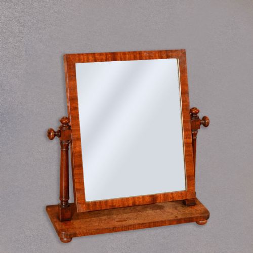 Antique Platform Mirror, Regency, Mahogany, Vanity, Swing, Toilet English C.1820
