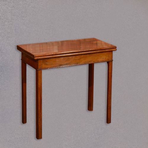 Antique Tea Table, Georgian Mahogany Fold Over Card, Side, Hall English C.1800