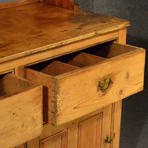 fig 4. Antique Victorian Pine Dresser Cabinet Welsh Country Kitchen Display Rack c1880