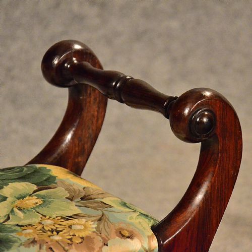 fig 2. Antique Small Foot Stool Gout Rest Low Seat English Victorian Mahogany c1880
