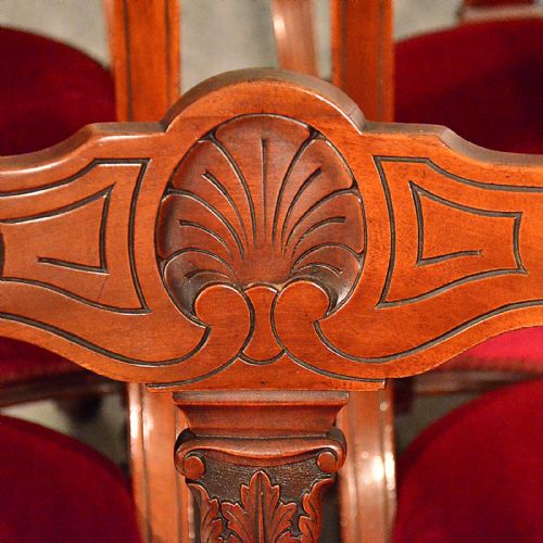 fig 3. Antique Dining Chairs Set of 5 Quality Mahogany Victorian Aesthetic Period c1880