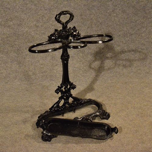 fig 2. Antique Stick Umbrella Hall Stand Quality Cast Iron English Victorian c1880