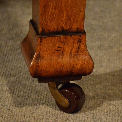 fig 3. Antique 5' Oak Kitchen Dining Architect's Table Edwardian English 6 Seater c1910