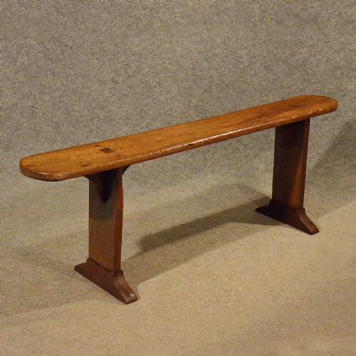 fig 2. Antique 5' Pine Kitchen Bench Pew Long Seat Quality English Victorian c1900