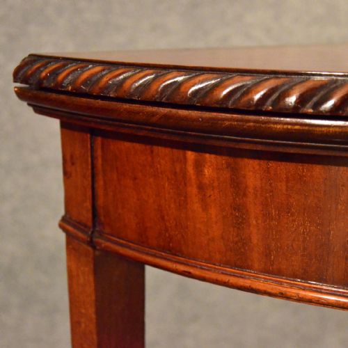fig 3. Antique Table Card Games Tea Sofa Hall Folding Demi Lune English Victorian c1890
