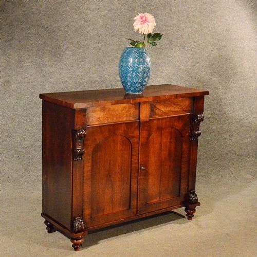 Antique Rosewood English Regency Side Cabinet Cupboard Chiffonier Quality C1820
