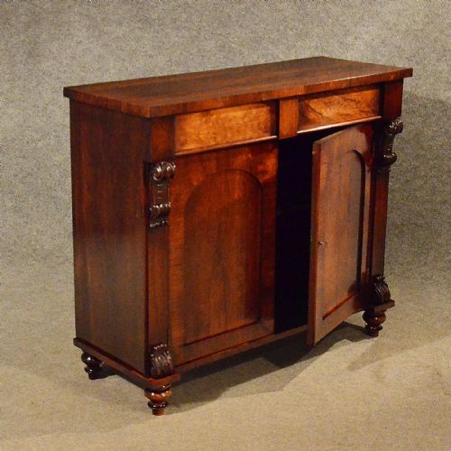 fig 2. Antique Rosewood English Regency Side Cabinet Cupboard Chiffonier Quality c1820