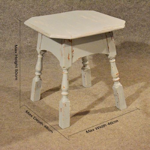fig 1. Antique Pair Oak Side Low Tables Lamp Wine Aged Painted English Victorian c1900