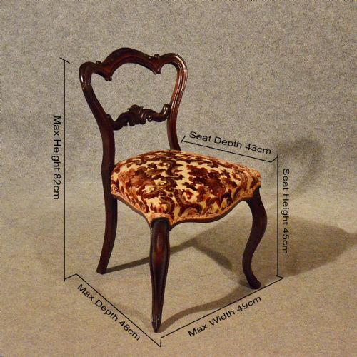 fig 1. Antique Dining Chairs Set of 6 Quality Rosewood Early English Victorian c1840