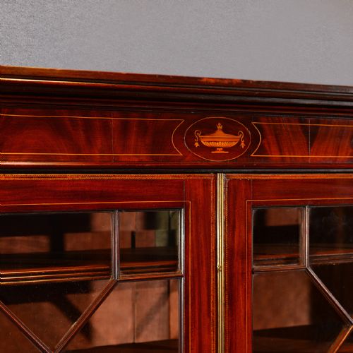 fig 3. Antique Bureau Bookcase, English Knee Hole Desk, Georgian Secretaire c.1800