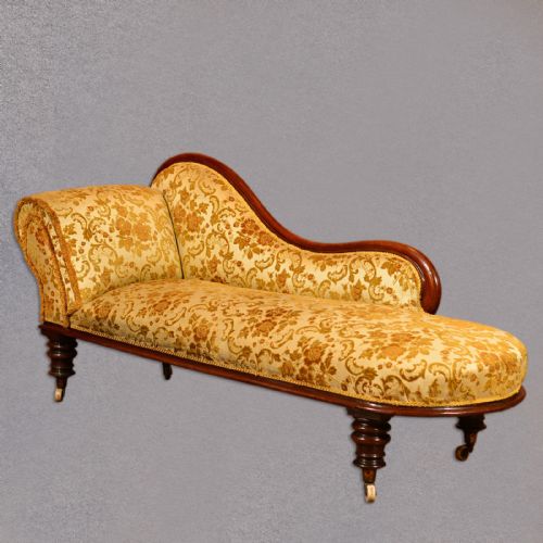 Antique Chaise Longue, Victorian Day Bed, Sofa, English Furniture, C.1870