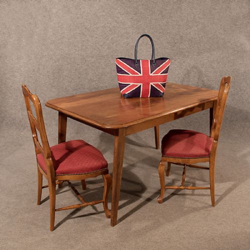 Antique Kitchen Dining Table Large English Victorian Mahogany 6 Seater C1900