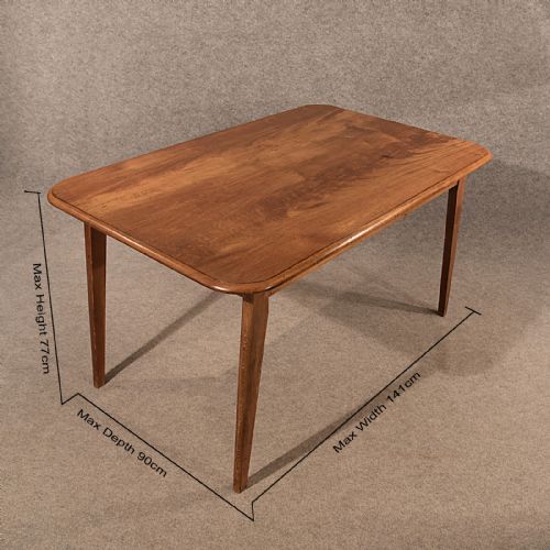 fig 1. Antique Kitchen Dining Table Large English Victorian Mahogany 6 Seater c1900
