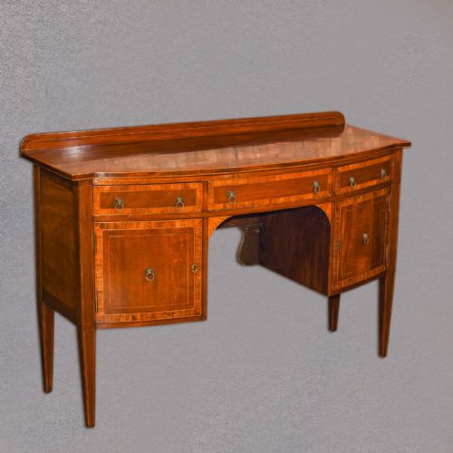 Late Victorian Bow Fronted Sideboard, C.1900